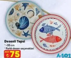 LAV DESENLİ TEPSİ 35 CM LAV DESENLİ TEPSİ 35 CM